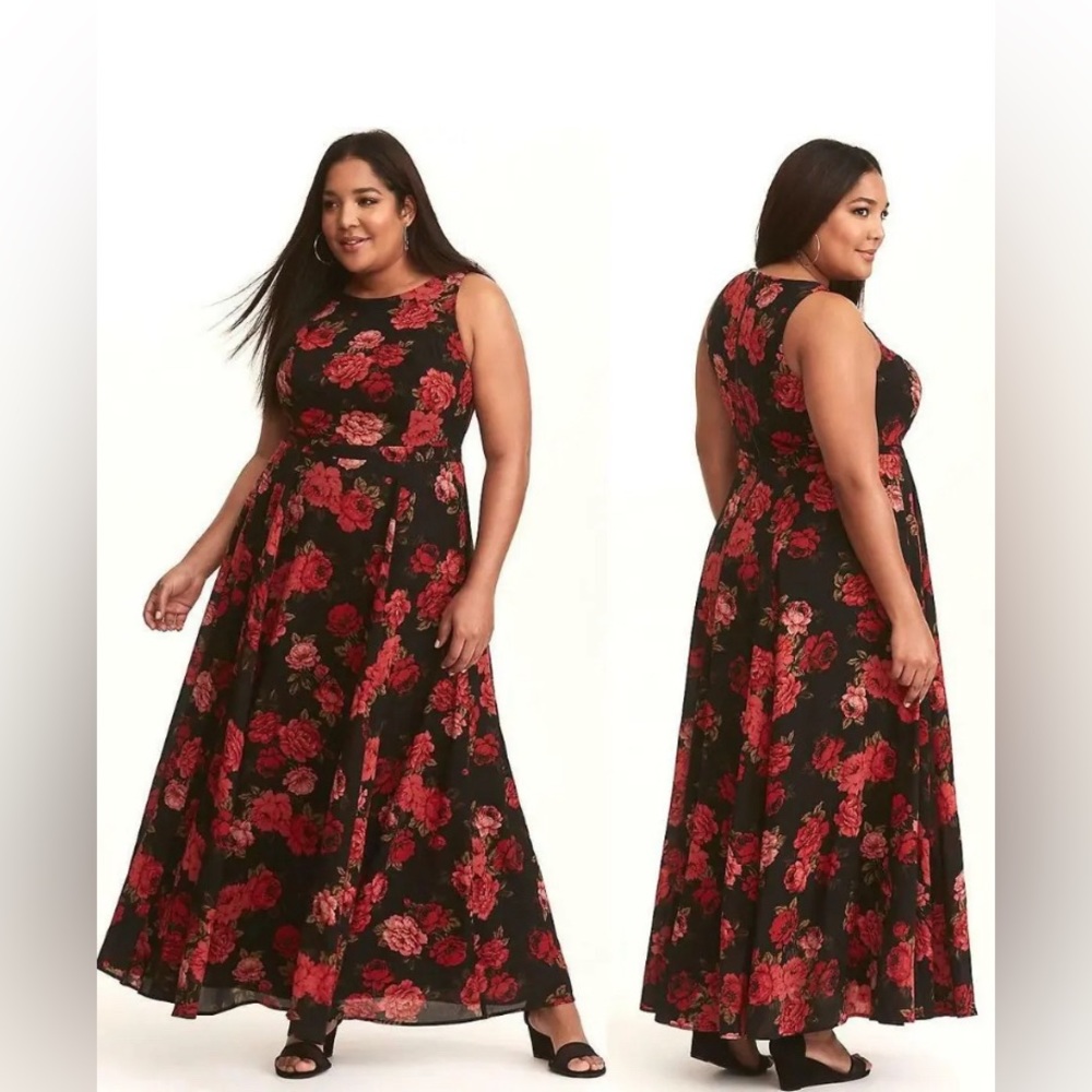 Torrid Size 14 Rose Maxi STUNNING